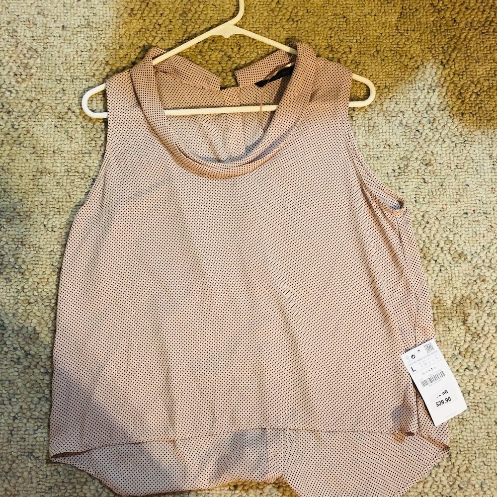 Zara Pale Pink Cowl Neck Blouse